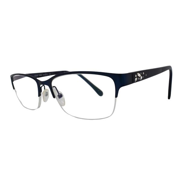 Phoebe Accessories - Phoebe P285 Nav 54-17-135mm Eyeglasses FRAMES ONLY - GOOD CONDITION